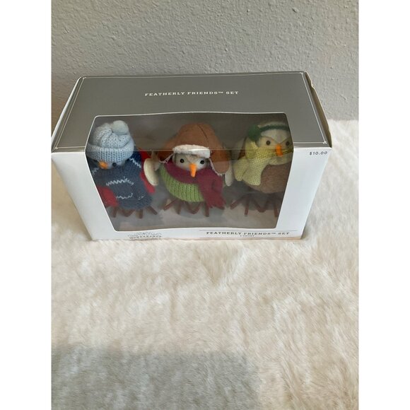 Target  Wondershop featherly friends Winter 3 pc Bird set - Picture 3 of 4